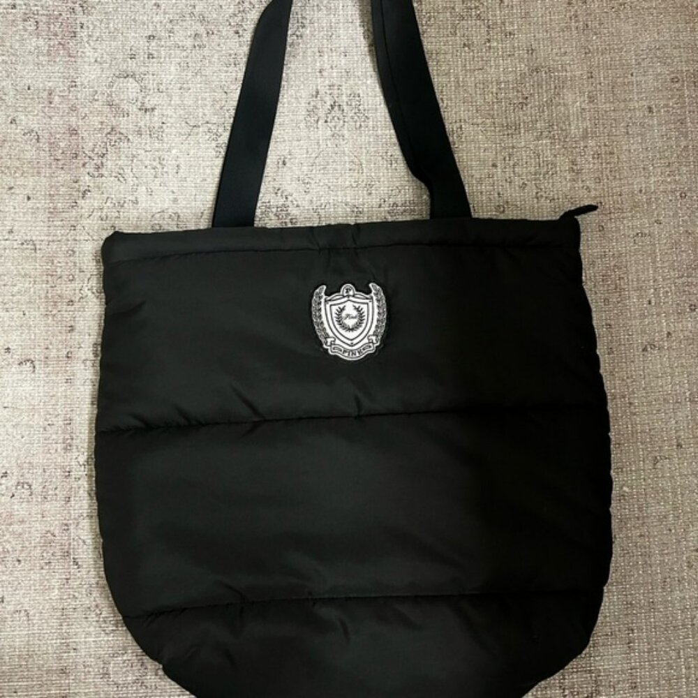 Victoria Secret PINK Black Puffer Tote Bag